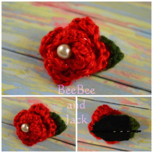 Flower Hair Pin- Crochet Flower Hair Pin- Crochet Flower- Daffodil Hair Pin- Rosette Hair Pin- Crochet Rosette Hair Pin