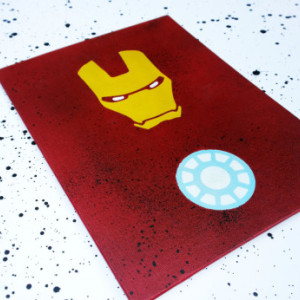 Minimalist Iron Man on Canvas