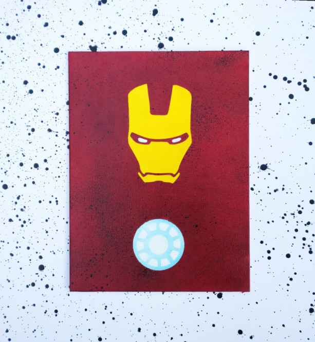 Minimalist Iron Man on Canvas