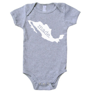 Mexico 'Made.' Cotton One Piece Bodysuit - Infant Girl and Boy