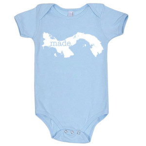 Panama 'Made.' Cotton One Piece Bodysuit - Infant Girl and Boy