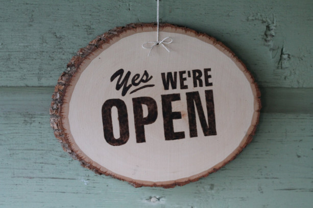 Yes we were. Yes we're open. We opened. Sorry we are open. Come in we're open.