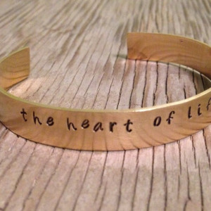 custom brass bracelet hand stamped with words of your choice personalized jewelry cuff bracelet