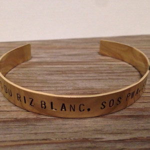 custom brass bracelet hand stamped with words of your choice personalized jewelry cuff bracelet