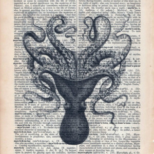 Octopus Dictionary Page Print