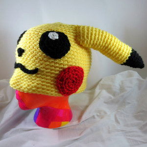 Crocheted Pikachu Inspired Hat