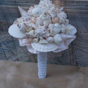The Blushing Beach Bride Bouquet, A Seashell Bouquet, Bridal Bouquet, Beach Bouquet, Tropical Bouquet, Destination ,Seaside , Made to Order