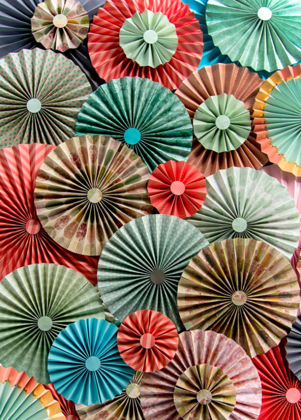 40pc Set of  mint & coral  Paper Pinwheel's Rosette paper Flower Party Decoration wedding birthday shower pinwheel decour pinwheels