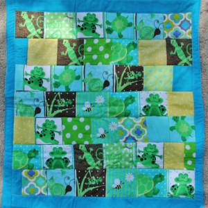 Ready to ship**** Frog/Reptile Theme Quilt*** One of a kind patchwork ****