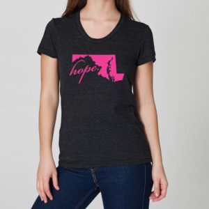 PINK SERIES All States 'Hope' Tri Blend   Unisex Track T-Shirt - Size xs s m l xl xxl