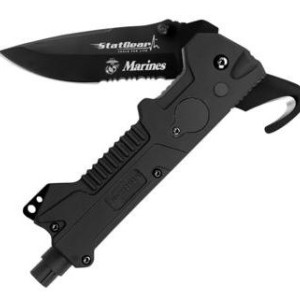 Engraved StatGear T3 Tactical Rescue Tool Groomsmen Gift - Father's Day Gift - Wedding Gift - EMT/Medical Gift - Firefighter Knife
