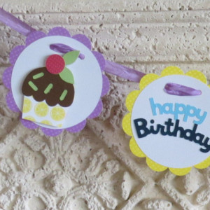 Happy Birthday cupcake banner -good for everyone