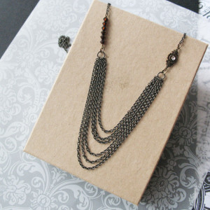 Women's Multi Chain Necklace Swarovski Statement Jewelry For Women Multi-Strand Chain Necklace
