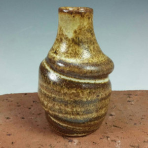 Wheel Thrown Bottle/Bud Vase with Local Clay Slip