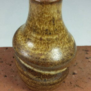 Wheel Thrown Bottle/Bud Vase with Local Clay Slip
