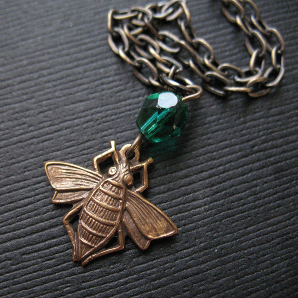 Insect Necklace Bug Charm Necklace Insect Jewelry for Women