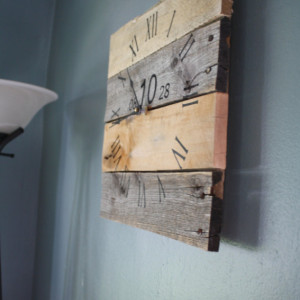 Reclaimed wood wall clock.  5 Year Anniversary Gift.  Rustic. Natural. No paint No stain.  Farmhouse style...gift.
