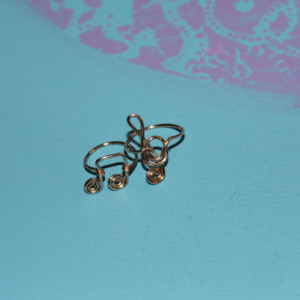 Gold Music Note Rings, Set of Two Music Note Rings, Treble Clef Ring, Music Note Ring