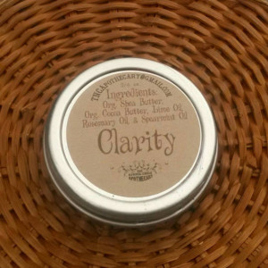 Clarity Aromatherapy Balm, Vegan Study Butter, Organic Concentration Cream - Handmade by The Natural Choice Apothecary