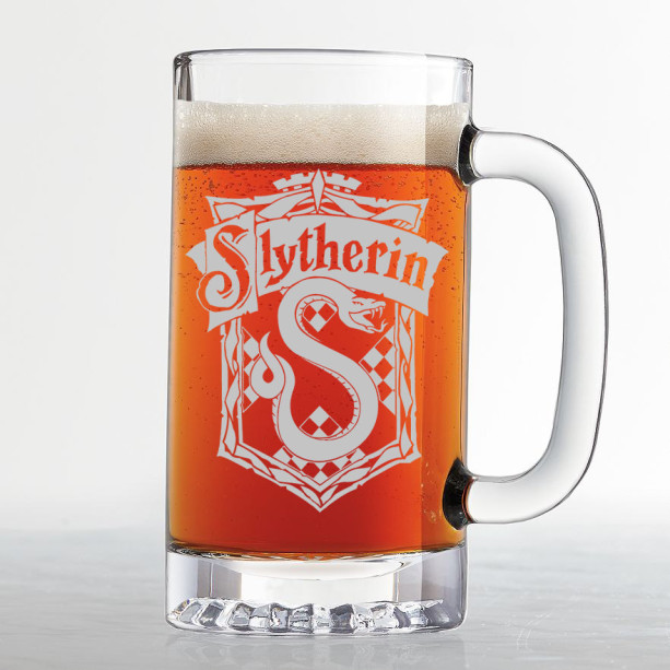Harry Potter - Slytherin House Crest - Etched Beer Mug