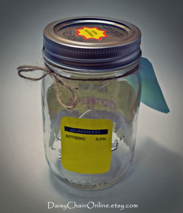 Jar of Nothing Printable Label Instant Download Turns an Empty Jar