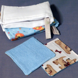 Baby Boy Pacifier Strap Burp Cloth and Wash Cloth Gift Set - Small