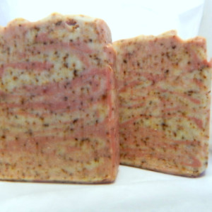 Red Granite Handmade Spa Artisan Soap with Pureed Bananas Rose Clay Unscented Palm Oil Hemp Seed oil Skin Care Spa Soap