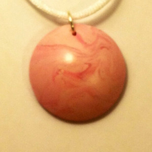Pink necklace pendant, polymer clay, Bridesmaid jewelry, Ballerina pink pendant, special order, wedding jewelry, pink charm
