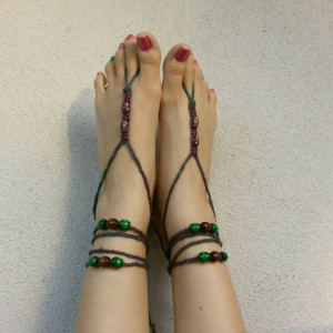 Barefoot Sandals - Soleless Sandals - Hippie Heels - Hobbit Heels - Braided Sandals - Hemp Sandals - Bohemian Footwear- Meadows