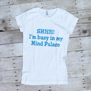 Sherlock SHH! I'm Busy in My Mind Palace Nerdy Womens TShirt S-XL