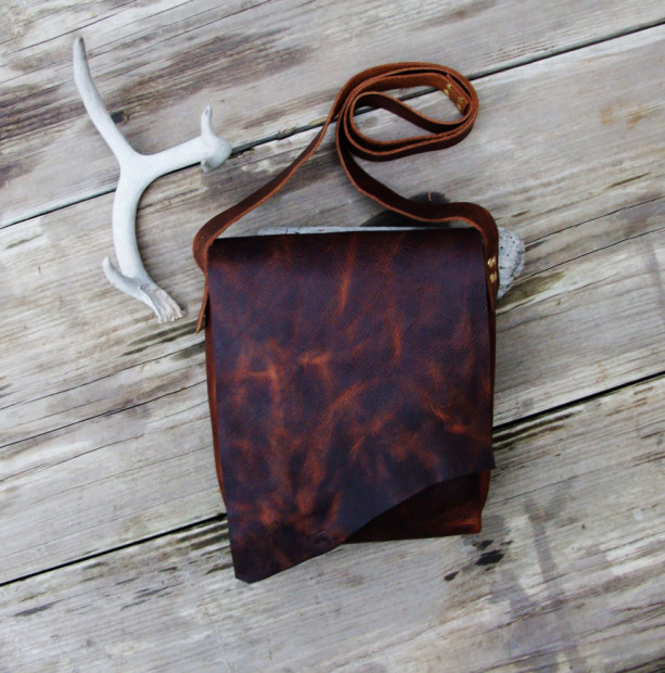 Possibles Bag Handmade Rustic Leather Cross Body Hand Stitched Le | aftcra