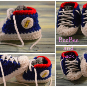 Super Hero Inspired Converse Crochet Baby Shoes