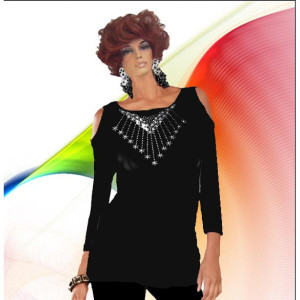 Bare Shoulder Rhinestone Top Choose Design And Fabric Made To Measurement