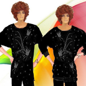 Dolmen Sleeve Rhinestone Butterflies Matte Jersey Choose Your Fabric Fabric Made To Measurement