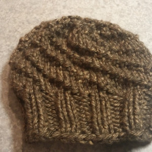 ONLY ONE Winter Knit Hat in Brown mix