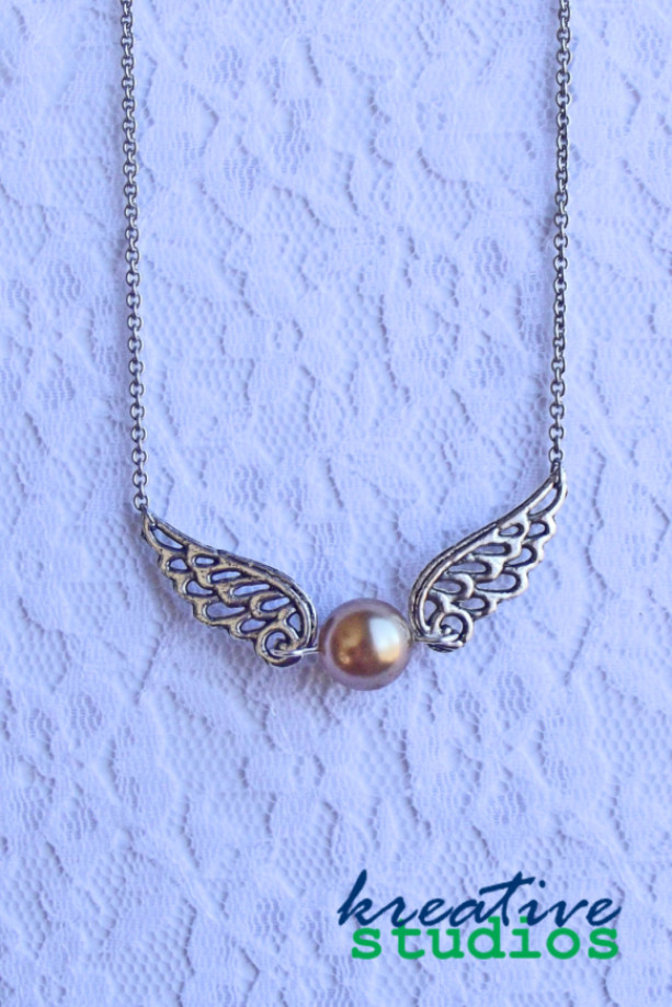 Golden Snitch Necklace - Harry Potter, Quidditch, magic, game, magical, enchanted