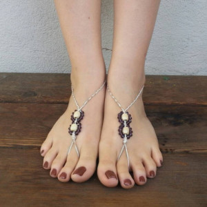 Barefoot Sandals - Mini Sandals - Hippie Sandals - Yoga Shoes - Hemp Sandals - Handmade Sandals - Bohemian Footwear - Yoga Sandals - Royals