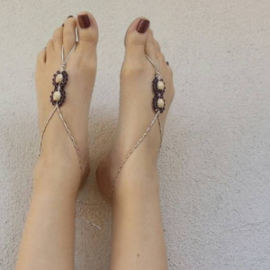 Barefoot Sandals - Mini Sandals - Hippie Sandals - Yoga Shoes - Hemp Sandals - Handmade Sandals - Bohemian Footwear - Yoga Sandals - Royals