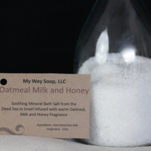 Oatmeal, Milk and Honey Bath Salt - All Natural Sea Salts