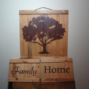 Rustic 'Home' wooden wall art
