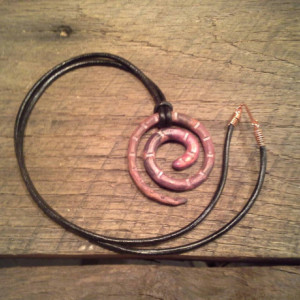 Hand Forged Copper Spiral Pendant