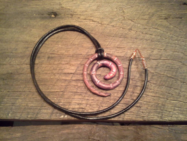 Hand Forged Copper Spiral Pendant