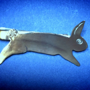 Order by 3/30 for Easter: Jumping Rabbit Sterling Silver Tie Clip