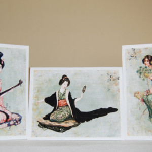 Art Nouveau Note Cards (set of 3)