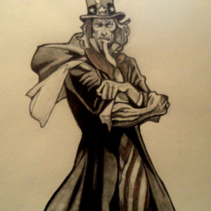 Uncle Sam, comic drawing