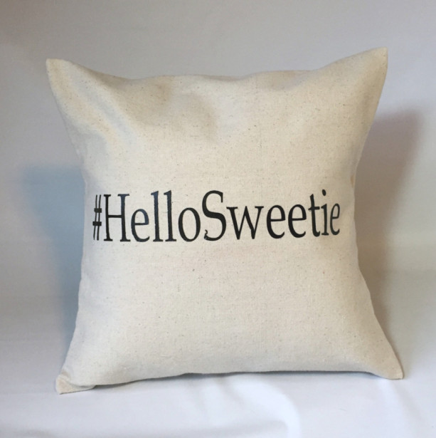 Doctor Who Hello Sweetie Hashtag Pillow Throw Sham