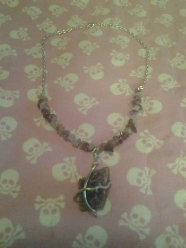 Raw Amethyst Stone Necklace
