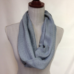 silver shimmer:  handwoven infinity scarf