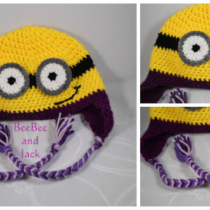 Crochet Minion Hat - Child Size