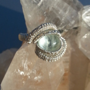 Handmade Silver Vietnamese Aquamarine Ring, Size 7